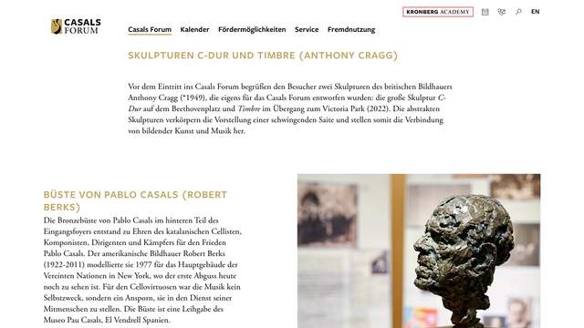 Screenshot Casals Forum Kunst