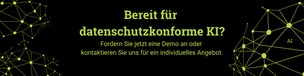 Schwarze Grafik mit grüner Aufschrift zur KI mit Open WebUI