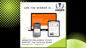 Endgerätebild der Website von bartec.com