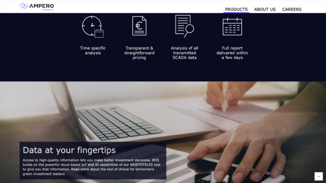 Screenshot Ampero-Website | Iris