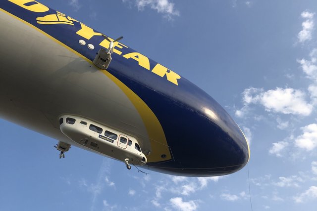 Ein Zeppelin im Flug