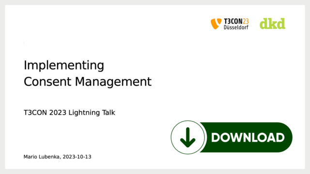 Jetzt den Lightning Talk von Mario Lubenka herunterladen. Screenshot der Präsentation des Lightning Talks von Mario Lubenka