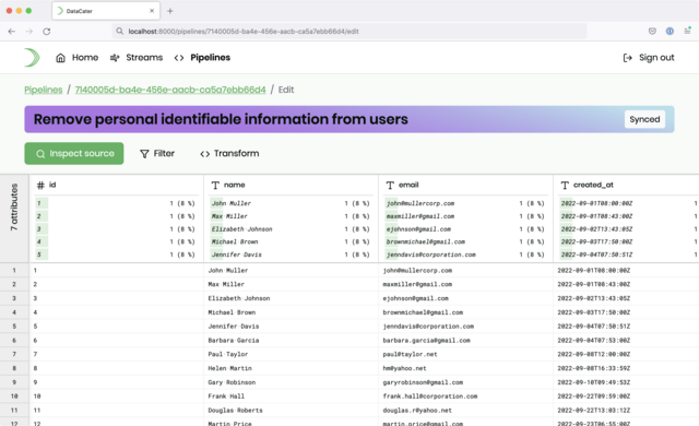 DataCater - Open Core UI DataCater - Open Core UI