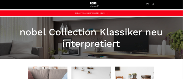 nobel Collection Screenshot der Website
