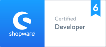 Shopware 6 Certified Developer Logo Shopware 6 Certified Developer