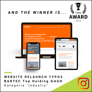 Grafik zum Website-Relaunch der BARTEC Top Holding GmbH mit TYPO3