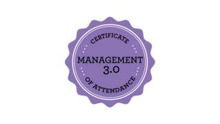 Badge:  Management 3.0 Zertifizierung