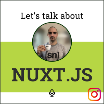 Grafik in grün-weiß zu den neuesten Nuxt-Features