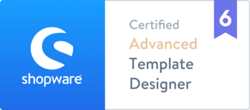 Logo: Shopware6 Certified Template DeveloperAdvanced Logo: Shopware6 Certified Template DeveloperAdvanced